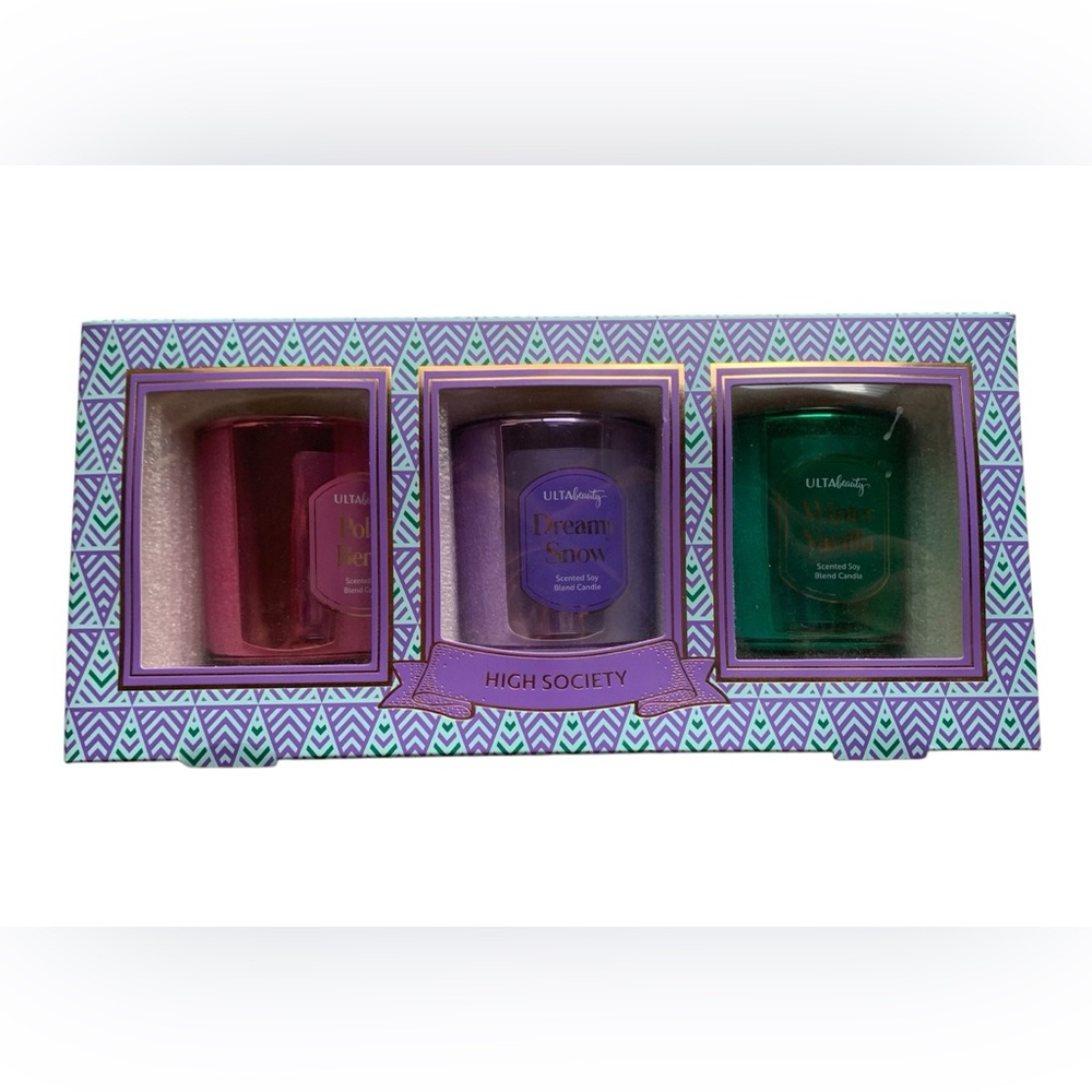 UltaBeauty 3 Scented Soy Blend Candle Set-Dreamy Snow/Winter Vanilla/Polar Berry